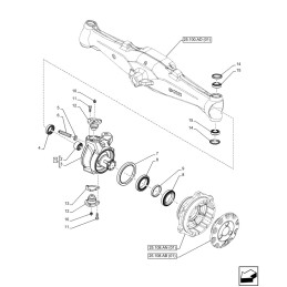 Sworzeń zwrotnicy New Holland  5165271 CASE