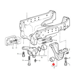 Tulejka ślizgowa przedniej osi Massey Ferguson 3387823M1