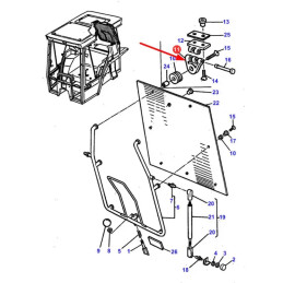 Zawias szyby tylnej 3301222M1