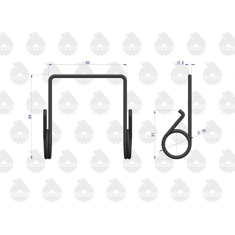 Sprężyna dźwigienek sprzęgła 50511120