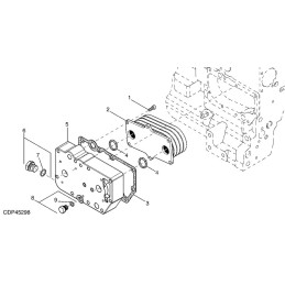 USZCZELKA CHŁODNICY OLEJU JOHN DEERE R123501