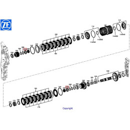 Łożysko skrzyni  biegów 0750118242 ZF
