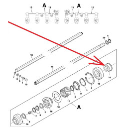 Tuleja sześciokątna przystawki LCA 73125