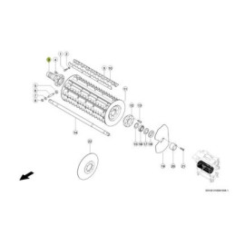 Czop walca wciągającego niski (walec górny przedni) zamiennik 0013180011/0004951750