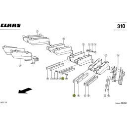 Prowadnica CLAAS Listwa 50 x 10 x 520 0009118250