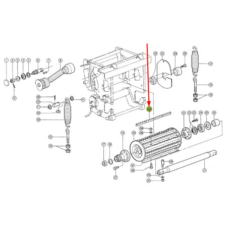 Listwa górnego walca wciągającego 0009862570