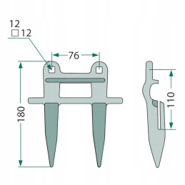 Bagnet podwójny hederu  44102900