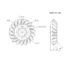 Koło przekł. łukowe Z-18