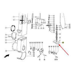 Łopatka gumowa przenośnika zbożowego 757219.1