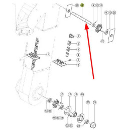 Wałek elewatora zbożowego 605127