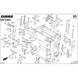 Blacha ścieralna wkład prawy gardzieli walca wciągającego zamiennik 000984251.0