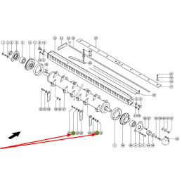 Tuleja noża rozdrabniacza Claas oryginał 000755869.0