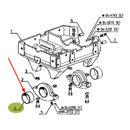 Tuleja osi Renault 100x105x50 CLAAS ORYGINAŁ 7700008730